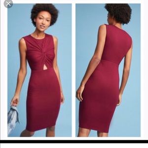 Bailey 44 Knotted Cutout Dress in Wine